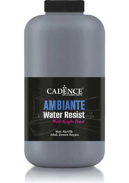 Ambiente Suya Dayanıklı Akrilik Boya Aw-21 Koyu Gri 2000ML + Katalizör 80GR