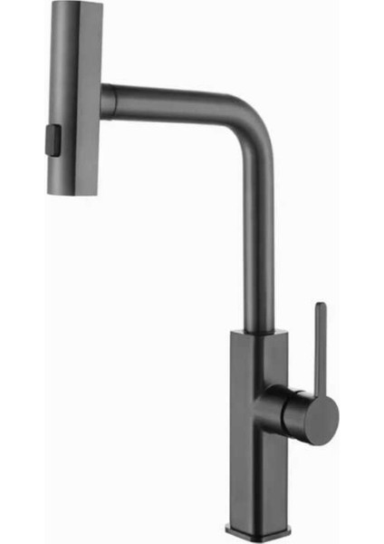 Spiralli 4 Fonksiyonlu Şelale Antrasit Mutfak Evye Bataryası