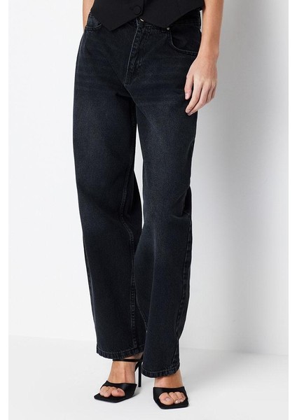 Kadın Moda Şık Kot Pantolon Boru Paça Regular Boy Denim Düşük Bel Skater Jeans modelleri