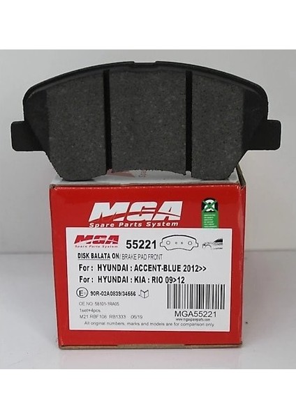 Ön Balata Hyundaı Accent Blue 2011-2019 fiyatları