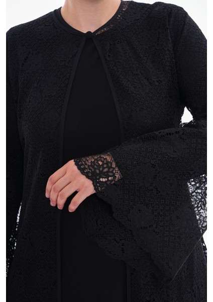 GİGİTEX Siyah Dantelli Sandy Iç Elbiseli Ikili Takım indirimleri