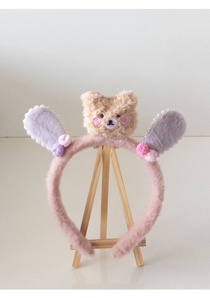 Sweet Twins Accessories Teddy Peluş Renkli Ponponlu  Çocuk Tacı Peluş Taç