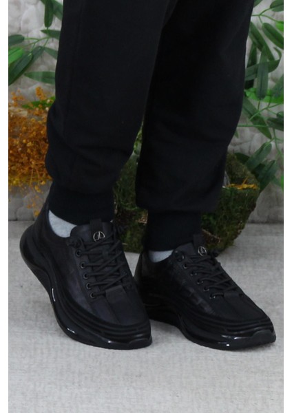 2402 Siyah Rahat Lastik Bağcıklı Deri Erkek Ayakkabı fiyatları