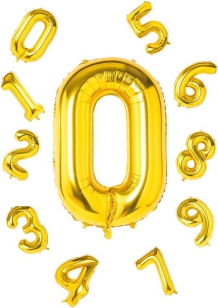 Folyo Gold Renk 0 Rakam Balon 40' Inç 100 cm fiyatları