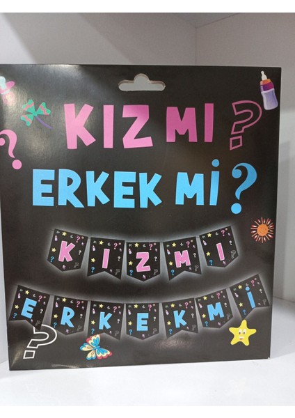 Kız Mı Erkek Mi Cinsiyet Dekoratif Banner