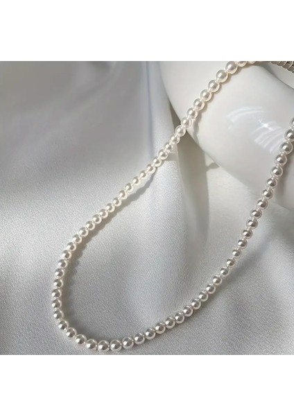 El Emeği Inci Kolye, Choker Inci Boncuk Kolye, Vintage Bohem Tarz