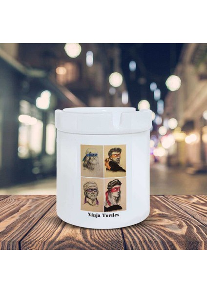 Renaissance Artists And Ninja Turtles Baskılı Kül Tablası- KL259 fiyatları