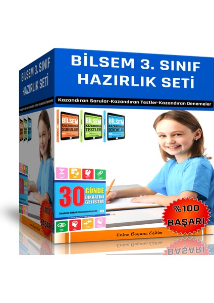 Enine Boyuna Eğitim Bilsem 3. Sınıf Hazırlık Seti (4 Kitap)
