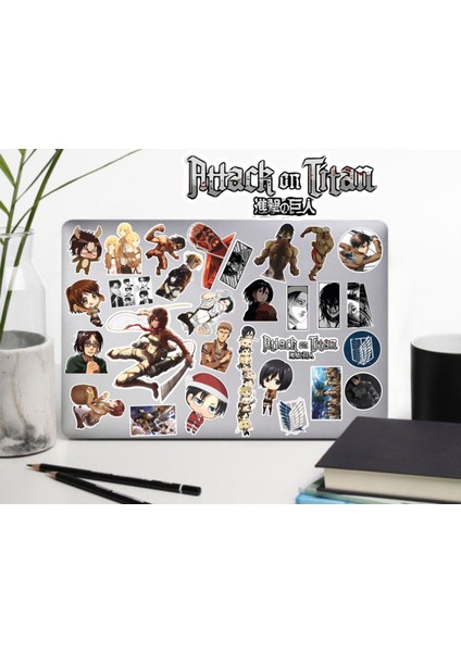 Attack On Titan Seri 2 Sticker Telefon Laptop Notebook Tablet Defter Matara Stiker Etiket