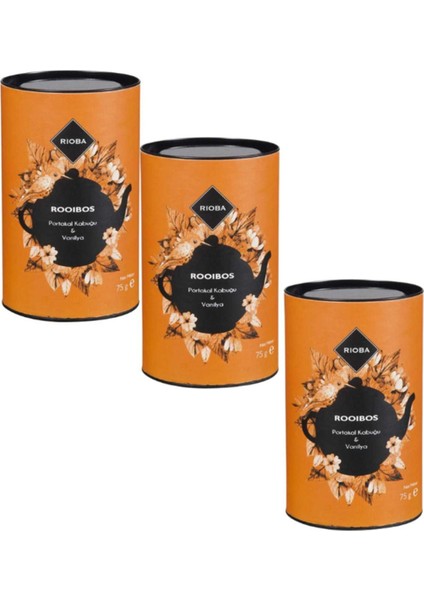 3lü Portakal Kabuğu & Vanilya Çay 75gr Rooıbos