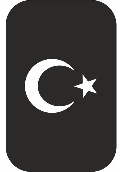 Ay Yıldız Hilal Bayrak Araç, Araba, Oto, Motorsiklet, Kask, Laptop, Cam Sticker