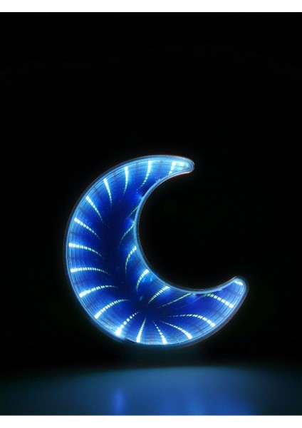 Sonsuz Yarım Ay Yansımalı Aynalı LED Masa ve Gece Lambası