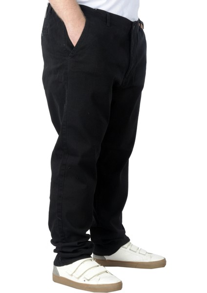 Büyük Beden Erkek Gabardin Pantolon Siyah 22850 Yumuşak Dokulu Rahat Kullanım fiyatları