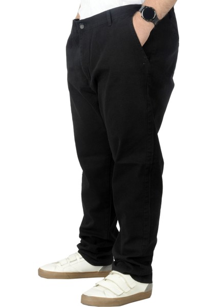 Büyük Beden Erkek Gabardin Pantolon Siyah 22850 Yumuşak Dokulu Rahat Kullanım modelleri