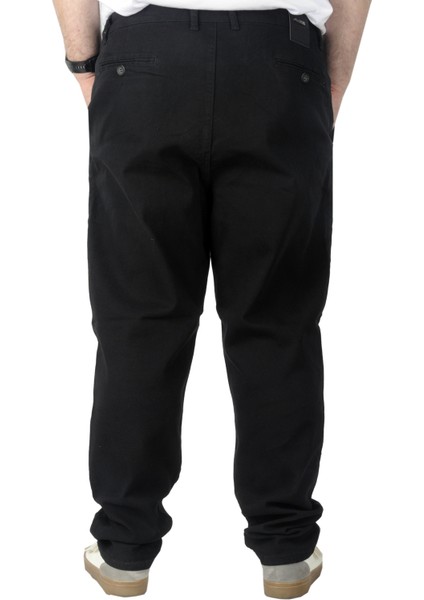 Büyük Beden Erkek Gabardin Pantolon Siyah 22850 Yumuşak Dokulu Rahat Kullanım fırsatları