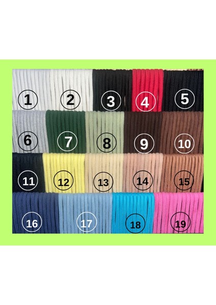 Senin Setin Eşofman Kapüşon Sweatshirt Kordon Lastik Ipi - 110-130 cm Ip -Karışık Renk-Metal Uçlu Örgü