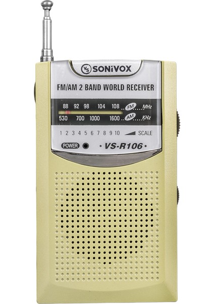 Gold Renk Cep Tipi Analog Fm Radyo VS-R106 (4764)