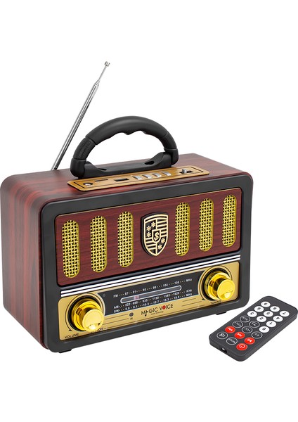 Magıcvoıce MV-114BT Usb/sd/fm/bluetooth Destekli Tek Hop Lu Nostaljik Radyo (4764)