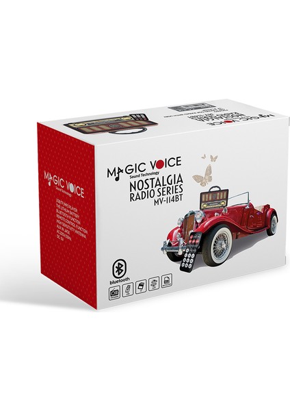 Magıcvoıce MV-114BT Usb/sd/fm/bluetooth Destekli Tek Hop Lu Nostaljik Radyo (4764)