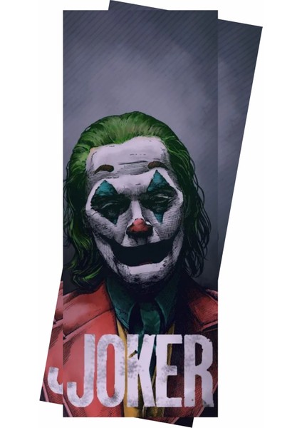 Joker Seri 2 Baskılı Araç Kapı Direk Kaplama Folyo Sticker 2'li (Sağ&sol)