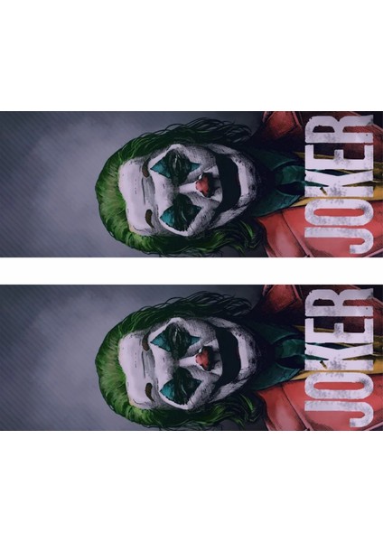 Joker Seri 2 Baskılı Araç Kapı Direk Kaplama Folyo Sticker 2'li (Sağ&sol)