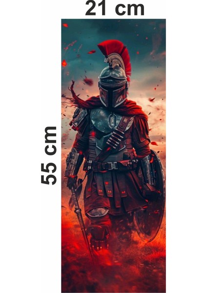 Spartacus Baskılı Araç Kapı Direk Kaplama Folyo Sticker 2'li (Sağ&sol) modelleri