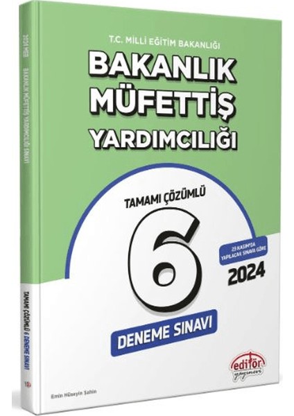 Meb Bakanlık Müfettiş Yardımcılığı Tamamı Çözümlü 6 Deneme Sınavı