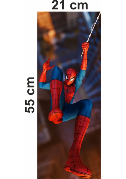 Örümcek Adam Baskılı Araç Kapı Direk Kaplama Folyo Sticker 2'li (Sağ&sol) modelleri