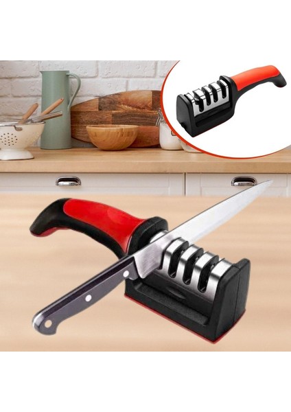 4 Aşamaları Kaymaz Taban Hızlı Bıçak Makas Bileme Aracı (4764)