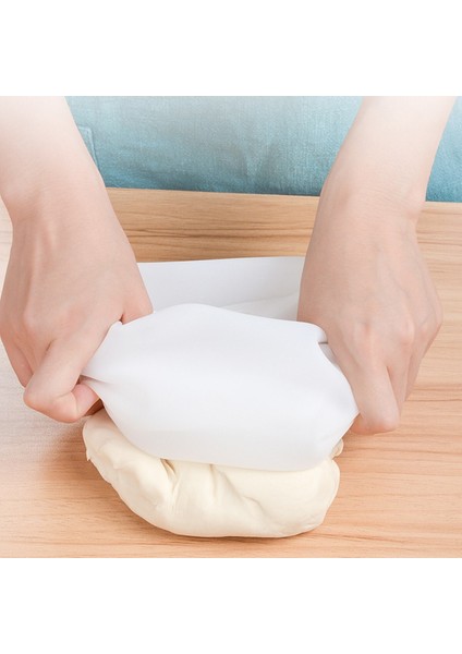 Orta Hamur Torbası Silikon Şeffaf Hamur Yoğurma Torbası Ekmek Makarna Mantı Hamuru Kolay Yoğurma (4764)