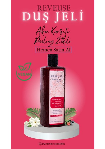 Dermokozmetik Peeling Etki B3 Vitamin Yağlı Kuru Ciltlere Duş Köpüğü Sabun Jeli 400ml