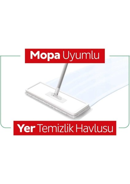 Yer Temizlik Havlusu Mop Uyumlu 50 Adet Beyaz Sabun