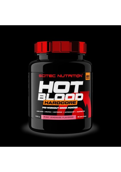 Nutrition Hot Blood Hardcore Pump Preworkout 700 gr - 56 Servis