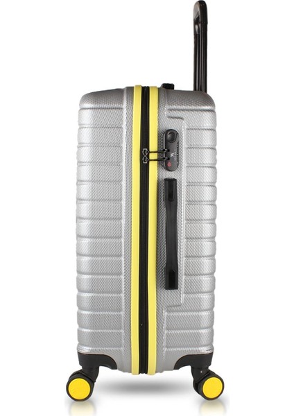 Croc Abs Makyaj Kabin ve Orta Boy Gri 3'lü Valiz Seti modelleri