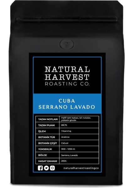 Cuba Serrano Lavado Yöresel Kahve 250 G.