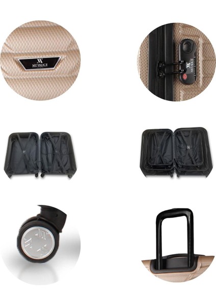 Croc Abs Makyaj ve Orta Boy Gold 2'li Valiz Seti indirimleri