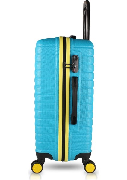 Croc Abs Kabin Orta Büyük ve Makyaj Boy Turkuaz 4'lü Travel Valiz Seti modelleri