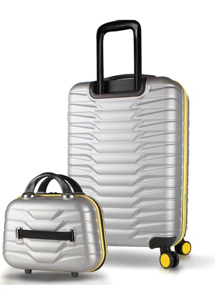 Croc Abs Makyaj ve Orta Boy Gri 2'li Valiz Seti fiyatları