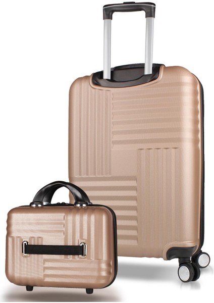 Puzzle Abs Makyaj ve Orta Boy Gold 2'li Valiz Seti fiyatları