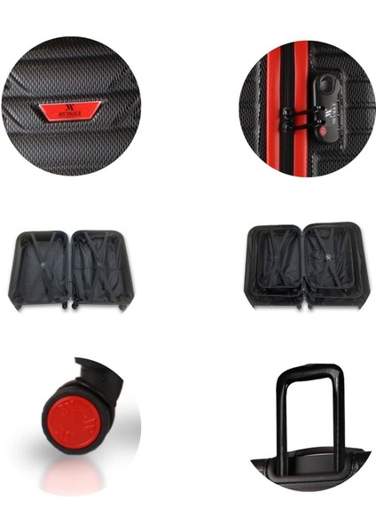 Croc Abs Makyaj ve Orta Boy Siyah 2'li Valiz Seti indirimleri