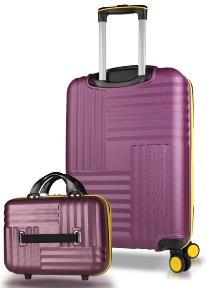 Puzzle Abs Makyaj ve Orta Boy Mürdüm 2'li Valiz Seti fiyatları