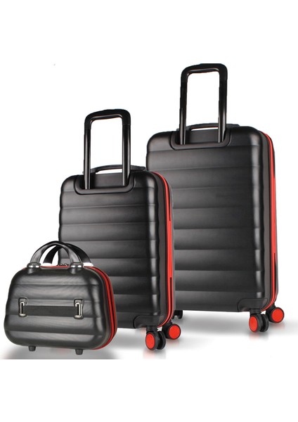 Colors Abs Makyaj Kabin ve Orta Boy Siyah 3'lü Valiz Seti fiyatları