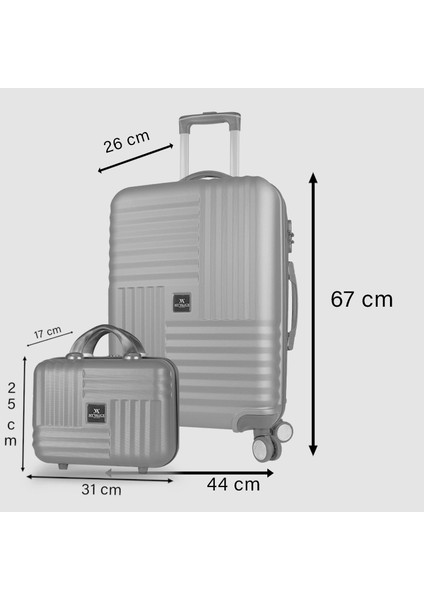 Puzzle Abs Makyaj ve Orta Boy Gold 2'li Valiz Seti fırsatları