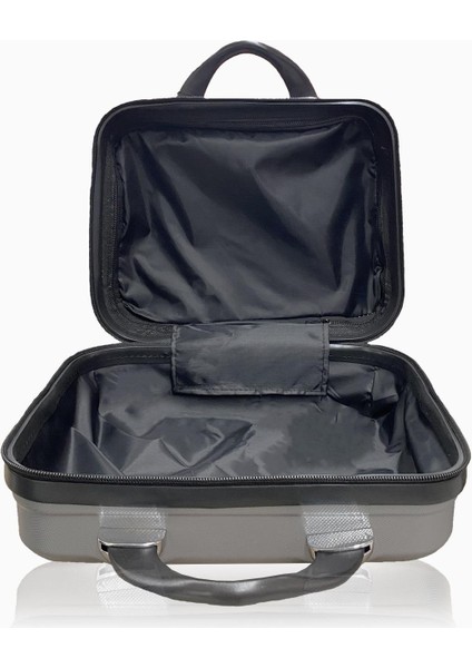 Croc Abs Makyaj Kabin ve Orta Boy Turkuaz 3'lü Valiz Seti modelleri