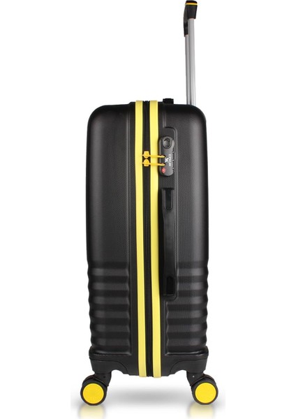 Puzzle Abs Makyaj Kabin ve Orta Boy Siyah 3'lü Valiz Seti modelleri