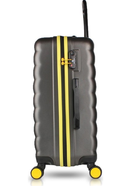 Colors Abs Makyaj Kabin ve Orta Boy Antrasit 3'lü Valiz Seti modelleri