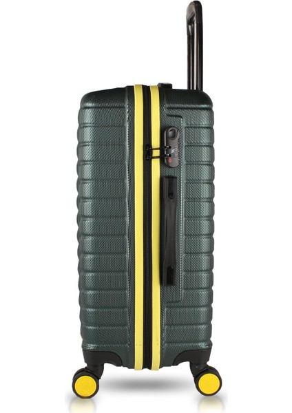 Croc Abs Kabin Orta Büyük ve Makyaj Boy Haki 4'lü Travel Valiz Seti modelleri