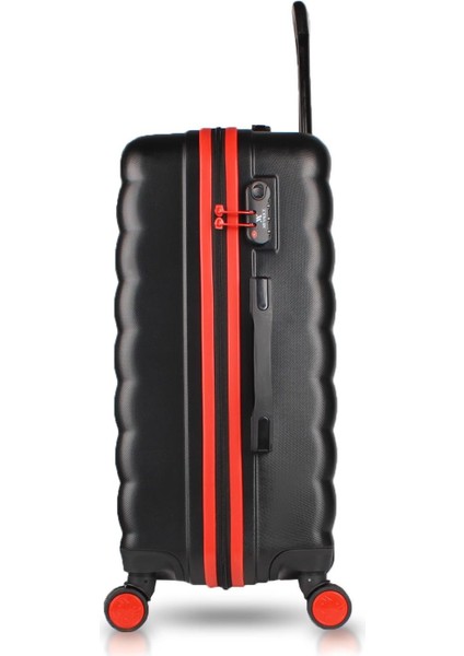 Colors Abs Kabin Orta Büyük ve Makyaj Boy Siyah 4'lü Travel Valiz Seti modelleri