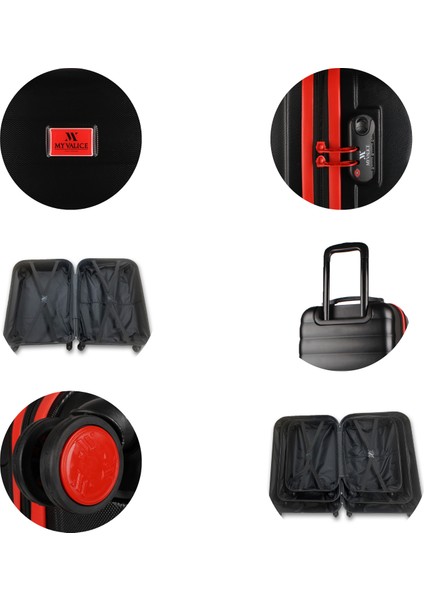 Colors Abs Kabin Orta Büyük ve Makyaj Boy Siyah 4'lü Travel Valiz Seti indirimleri