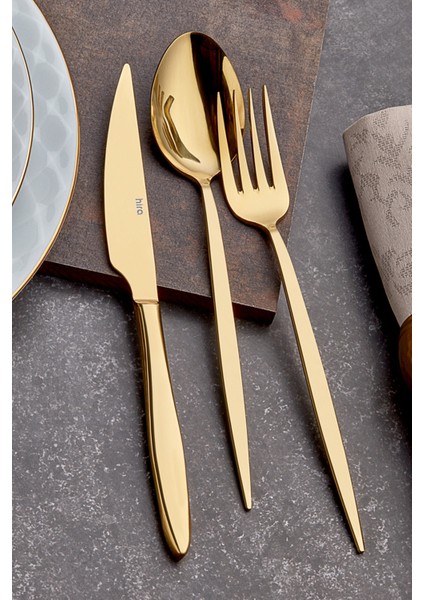İstanbul Gold Titanyum 24 parça Emotion Kaşık Çatal Bıçak Takımı